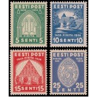 Estonia 146/49 1936 5 Centenario de la fundación, cerca de Tallin, del claustro de Santa Brígida MNH