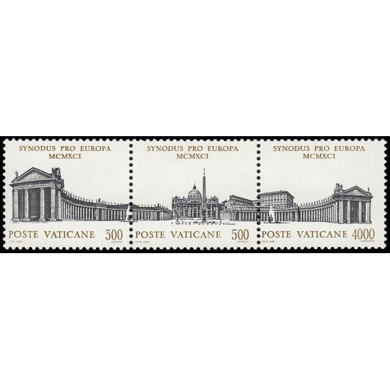 Vaticano 911/13 1991 Asamblea del sínodo de los obispos por Europa MNH