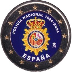 España 2024 2 € euros conmemorativos Color 5 Policía Nacional España 2024 2 € euros conmemorativos Color 5 Policía Nacional