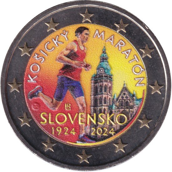 Eslovaquia 2024 2 € euros conmemorativos Color Maratón de Košice Eslovaquia 2024 2 € euros conmemorativos Color Maratón de Košice