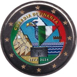 Italia 2024 2 € euros conmemorativos Color Guardia di Finanza Italia 2024 2 € euros conmemorativos Color Guardia di Finanza