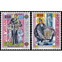 Vaticano 924/25 1992 150 aniv. muerte G. B. Cottolengo MNH Vaticano 924/25 1992 150 aniv. muerte G. B. Cottolengo MNH