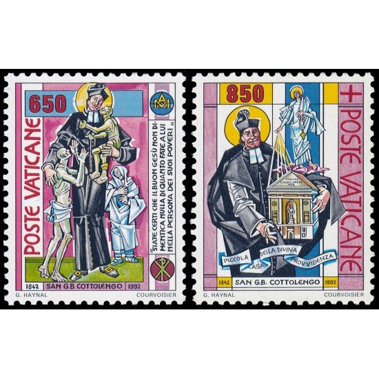 Vaticano 924/25 1992 150 aniv. muerte G. B. Cottolengo MNH