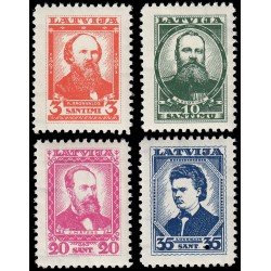 Letonia Latvia 207/10 1935 Escritores y poetas de Letonia MNH Letonia Latvia 207/10 1935 Escritores y poetas de Letonia MNH