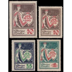 Letonia Latvia 43/46 1919 Aniversario de la Independencia MH Letonia Latvia 43/46 1919 Aniversario de la Independencia MH