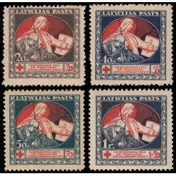 Letonia Latvia 55/58 1920 Sobretasa en beneficio de la Cruz Roja MH Letonia Latvia 55/58 1920 Sobretasa en beneficio de la Cruz Roja MH