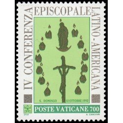 Vaticano 936 1992 4 Conferencia del episcopado latino-americano MNH Vaticano 936 1992 4 Conferencia del episcopado latino-americano MNH