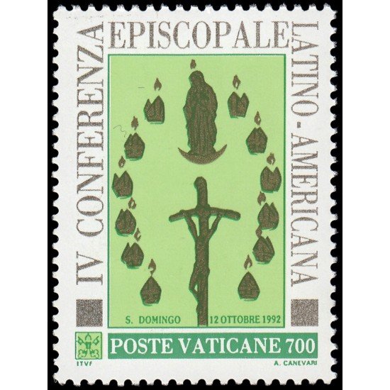 Vaticano 936 1992 4 Conferencia del episcopado latino-americano MNH