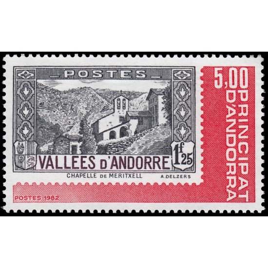 Andorra Francesa 304 1982 Primera exposición oficial de sellos andorranos MNH Andorra Francesa 304 1982 Primera exposición oficial de sellos andorranos MNH