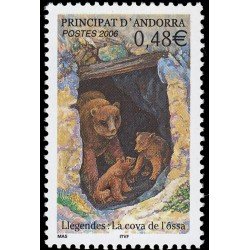 Andorra Francesa 626 2006 Leyenda de la Caverna del oso MNH Andorra Francesa 626 2006 Leyenda de la Caverna del oso MNH