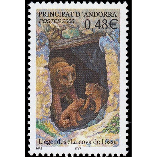 Andorra Francesa 626 2006 Leyenda de la Caverna del oso MNH