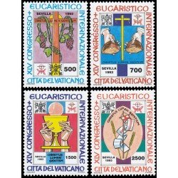 Vaticano 952/55 1993 45 Congreso eucarístico internacional Sevilla MNH Vaticano 952/55 1993 45 Congreso eucarístico internacional Sevilla MNH