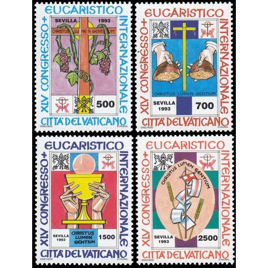 Vaticano 952/55 1993 45 Congreso eucarístico internacional Sevilla MNH