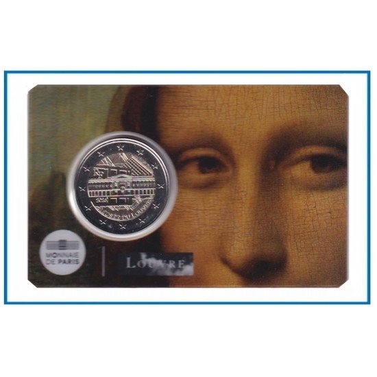 Francia France 2025 Cartera Oficial Coin Card 2€ euros conm. Louvre La Gioconda Francia France 2025 Cartera Oficial Coin Card 2€ euros conm. Louvre La Gioconda