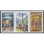 Andorra Francesa 543/44 2001 Leyenda del lago Engolasters y Fundación de Andorra MNH