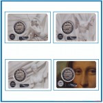 Francia France 2025 Cartera Of Set 5 Coin Card 2 € euros conm. Museo del Louvre