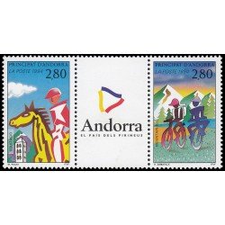 Andorra Francesa 450A 1994 Turismo y deporte en Andorra MNH Andorra Francesa 450A 1994 Turismo y deporte en Andorra MNH