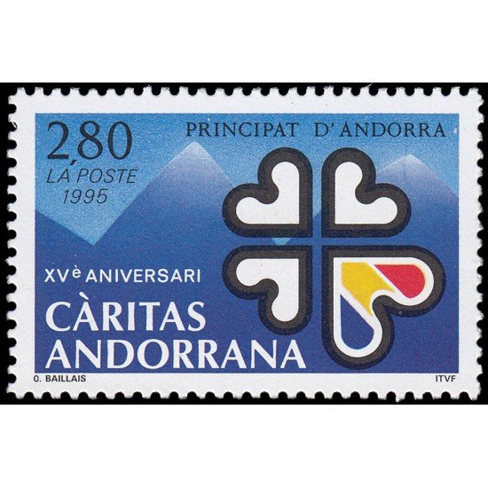 Andorra Francesa 456 1995 Cáritas Andorranas MNH Andorra Francesa 456 1995 Cáritas Andorranas MNH