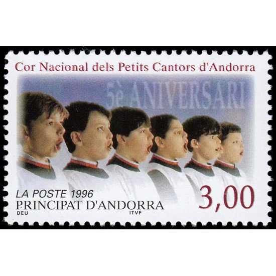 Andorra Francesa 480 1996 5 aniv. del Coro Nacional de Pequeños Cantantes Andorrranos MNH Andorra Francesa 480 1996 5 aniv. del Coro Nacional de Pequeños Cantantes Andorrranos MNH