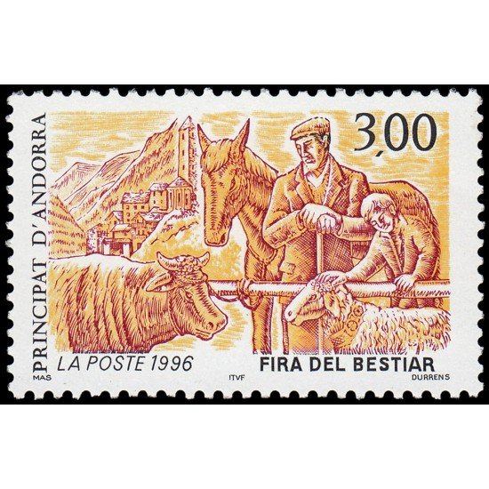 Andorra Francesa 481 1996 Feria de ganado MNH Andorra Francesa 481 1996 Feria de ganado MNH