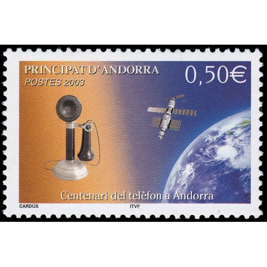Andorra Francesa 586 2003 Centenario del teléfono en Andorra MNH Andorra Francesa 586 2003 Centenario del teléfono en Andorra MNH