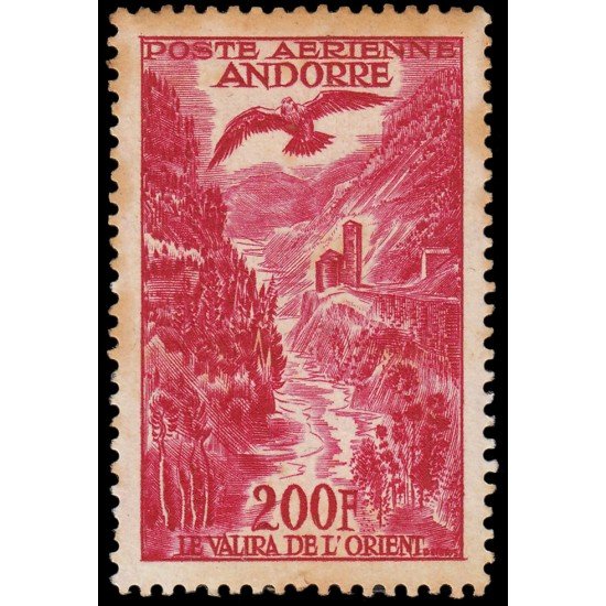 Andorra Francesa Aéreo 3 1955-57 Paisaje MNH Andorra Francesa Aéreo 3 1955-57 Paisaje MNH
