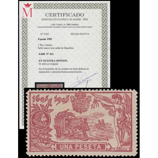 España Spain 264 1905 300 aniv. de la publicación de El Quijote Cervantes MH España Spain 264 1905 300 aniv. de la publicación de El Quijote Cervantes MH