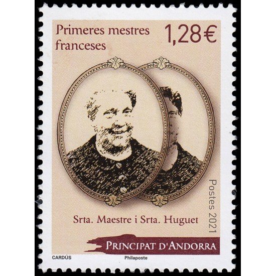 Andorra Francesa 860 2021 Personalidades Primeras institutrices francesas MNH Andorra Francesa 860 2021 Personalidades Primeras institutrices francesas MNH