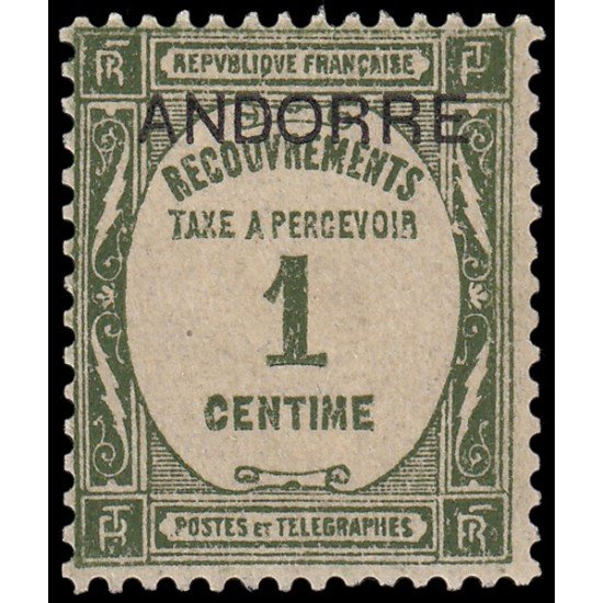 Andorra Francesa Tasas 9 1931/32 MNH Andorra Francesa Tasas 9 1931/32 MNH