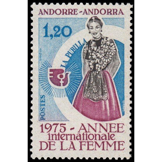 Andorra Francesa 250 1975 Año Internacional de la mujer MNH Andorra Francesa 250 1975 Año Internacional de la mujer MNH