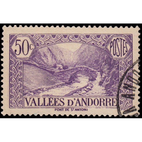 Andorra Francesa 64 1937-43 Paisajes Usado Andorra Francesa 64 1937-43 Paisajes Usado