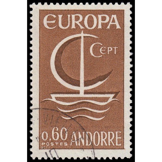 Andorra Francesa 178 1966 Europa Cept Usado Andorra Francesa 178 1966 Europa Cept Usado