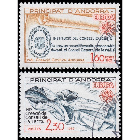 Andorra Francesa 300/01 1982 Europa Creación del consejo de la Tierra Matasellos a favor MNH