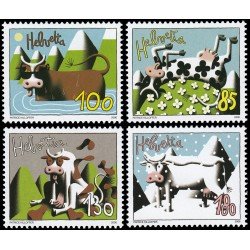 Suiza Switzerland 1896/99 2006 Suiza vista por los extranjeros La vaca y las cuatro estaciones MNH Suiza Switzerland 1896/99 2006 Suiza vista por los extranjeros La vaca y las cuatro estaciones MNH