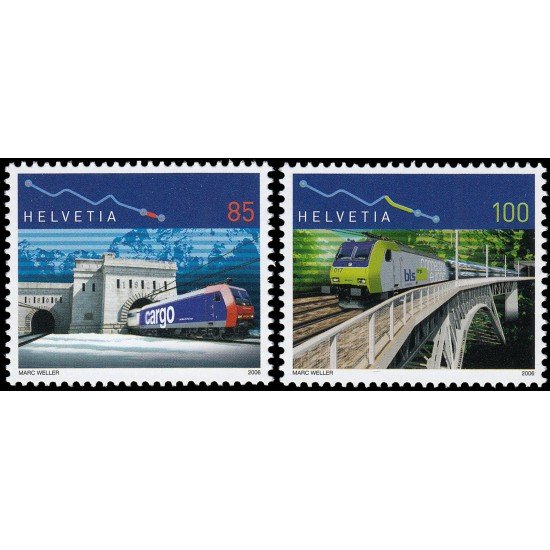 Suiza Switzerland 1878/79 2006 Aniversarios Ferrocarril Puentes MNH Suiza Switzerland 1878/79 2006 Aniversarios Ferrocarril Puentes MNH