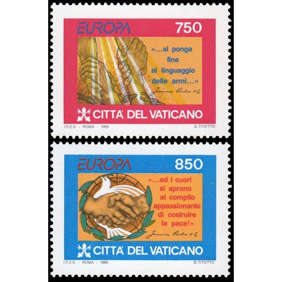 Vaticano 998/99 1995 Europa Paz y libertad MNH