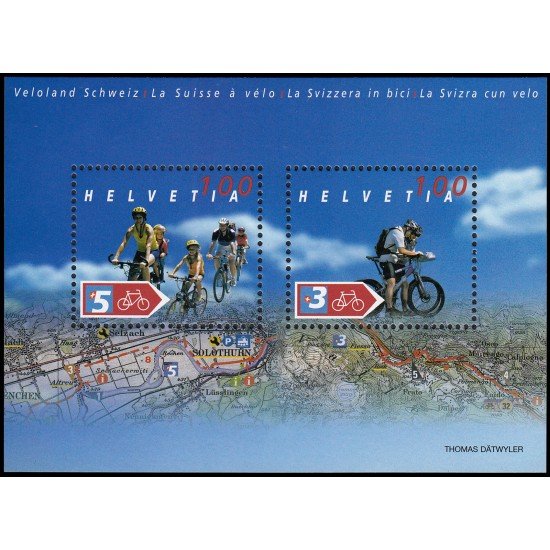 Suiza Switzerland 1792/93 2004 Deportes y ocio Cicloturismo MNH Suiza Switzerland 1792/93 2004 Deportes y ocio Cicloturismo MNH