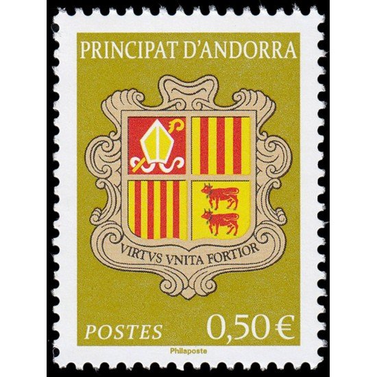 Andorra Francesa 887 2023 Escudos de Andorra MNH