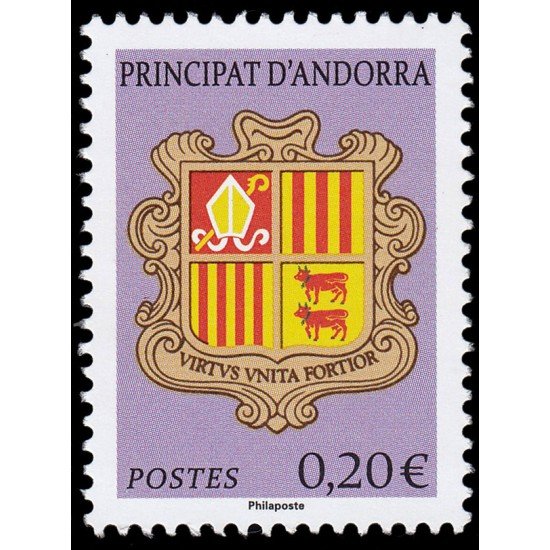 Andorra Francesa 894 2023 Escudos de Andorra MNH