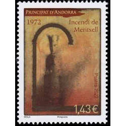 Andorra Francesa 880 2022 50 aniv. del incendio del santuario de Meritxell MNH Andorra Francesa 880 2022 50 aniv. del incendio del santuario de Meritxell MNH
