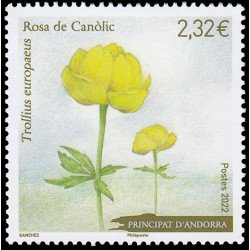 Andorra Francesa 881 2022 Flora Flor Troll europeo MNH Andorra Francesa 881 2022 Flora Flor Troll europeo MNH