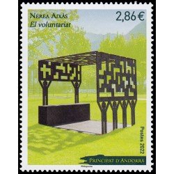 Andorra Francesa 882 2022 Escultura Homenage a los voluntarios MNH Andorra Francesa 882 2022 Escultura Homenage a los voluntarios MNH