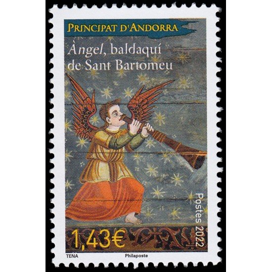 Andorra Francesa 884 2022 Arte Pabellón de la iglesia de Sant Bartomeu MNH Andorra Francesa 884 2022 Arte Pabellón de la iglesia de Sant Bartomeu MNH