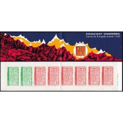Andorra Francesa Carnet 1 1987 Escudo primitivo de los Valles Andorra Francesa Carnet 1 1987 Escudo primitivo de los Valles