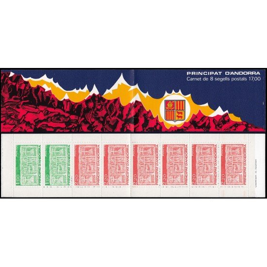 Andorra Francesa Carnet 1 1987 Escudo primitivo de los Valles Andorra Francesa Carnet 1 1987 Escudo primitivo de los Valles