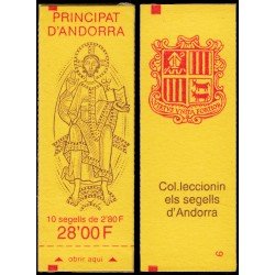 Andorra Francesa Carnet 5 1993 Tipo Blasón de Andorra Andorra Francesa Carnet 5 1993 Tipo Blasón de Andorra