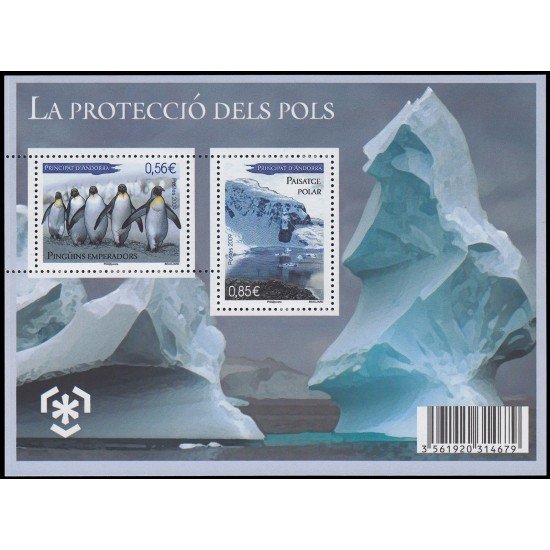 Andorra francesa HB 2 2009 Protección de zonas polares y glaciarres MNH Andorra francesa HB 2 2009 Protección de zonas polares y glaciarres MNH