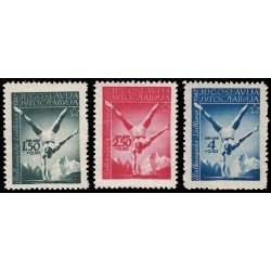 Yugoslavia 466/68 1947 Juegos balcánicos en Ljubljana MNH