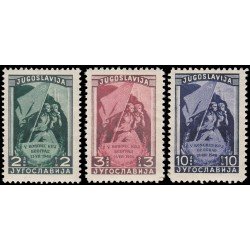 Yugoslavia 489/91 1948 5º Congreso del Partido en Belgrado MNH