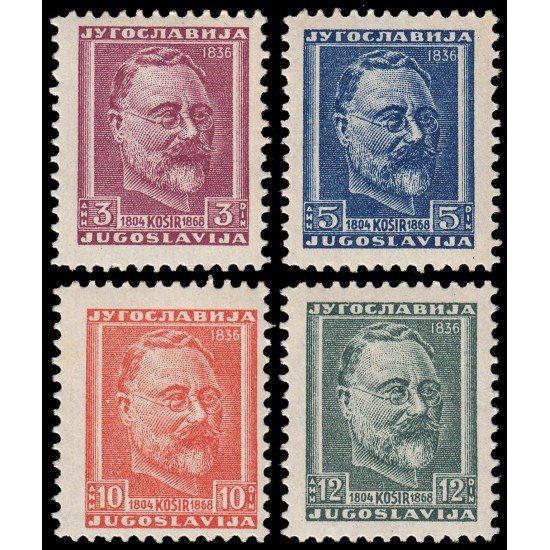 Yugoslavia 485/88 1948 Efigie de Laurent Kosir MNH